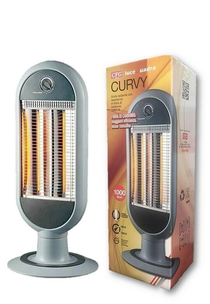 CURVY - STUFA IN FIBRA CARBONIO 1000W GFG ER017